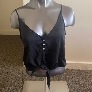 Free People satin tie-front Cami top